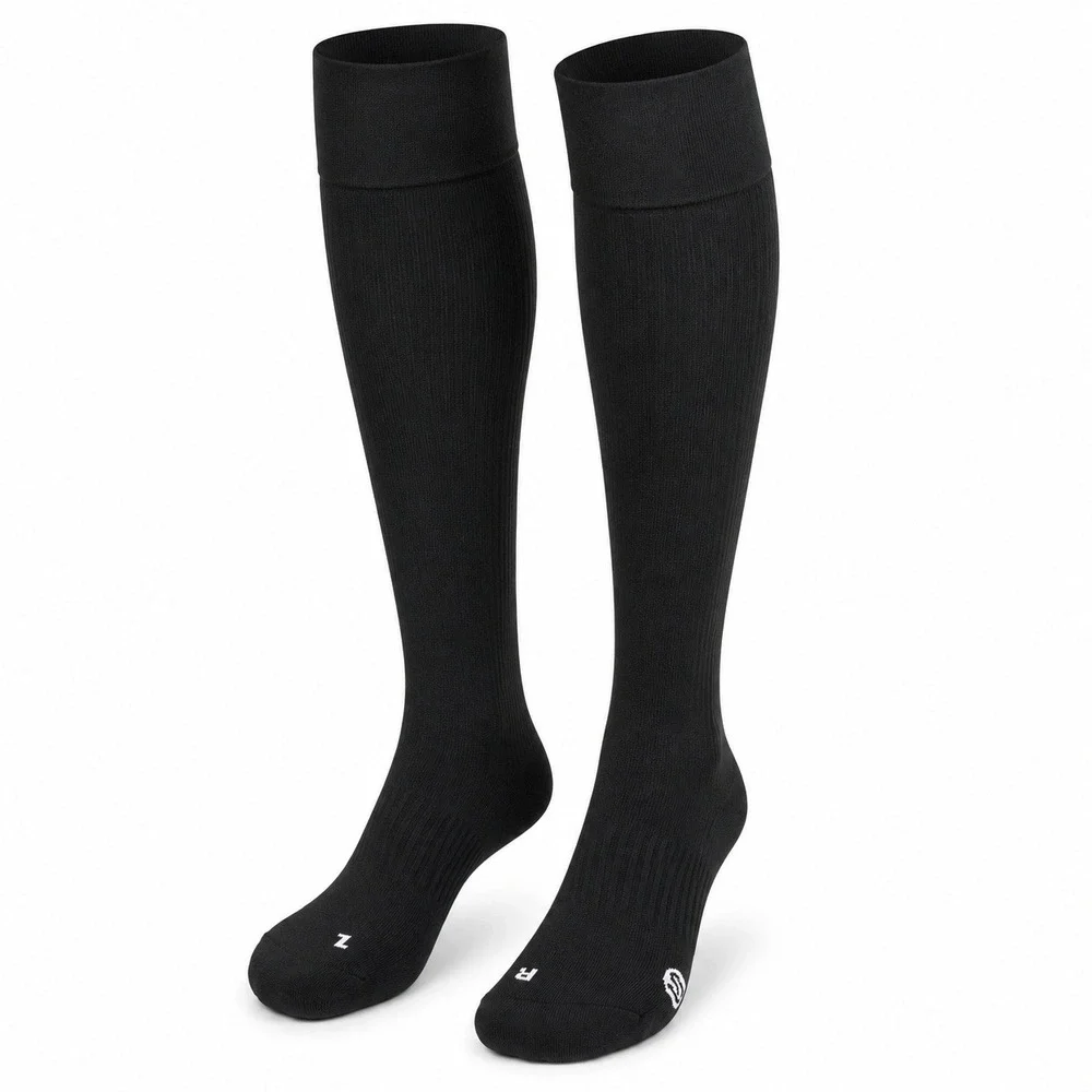 Unbranded Athletic Socks Youth OS Black Knee High Sports‎